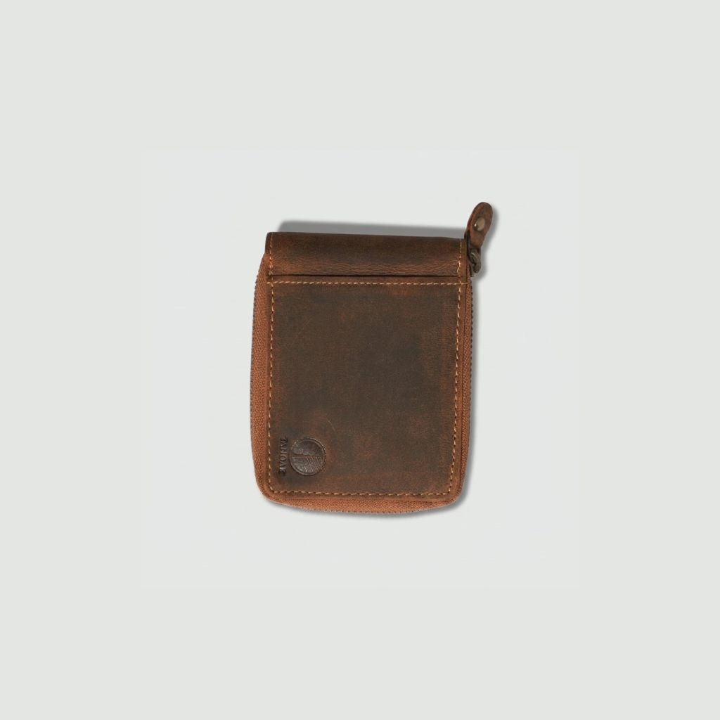 Ellis Zipper Wallet / Rust Brown
