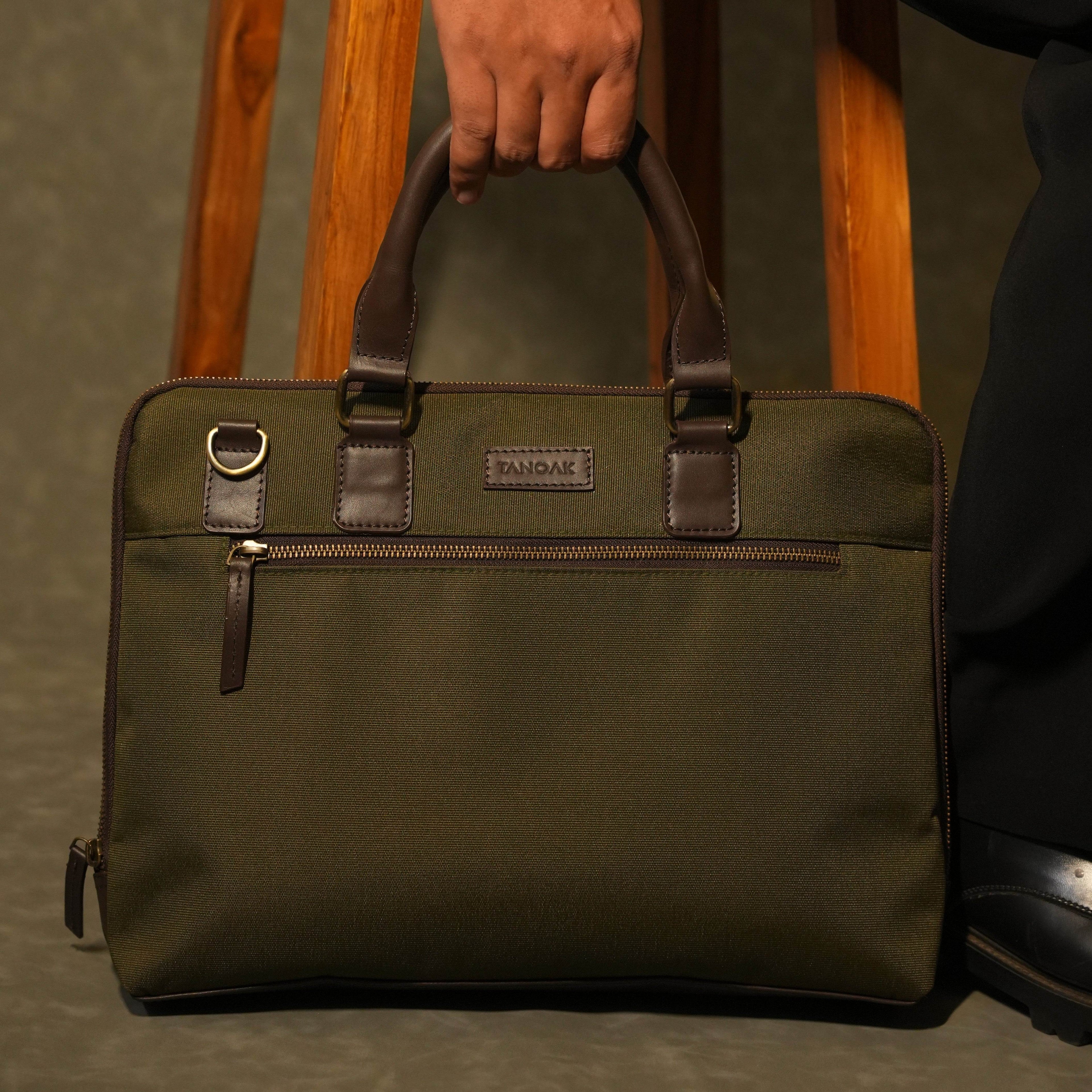 Tanoak Folio Laptop Bag / Olive Reserve