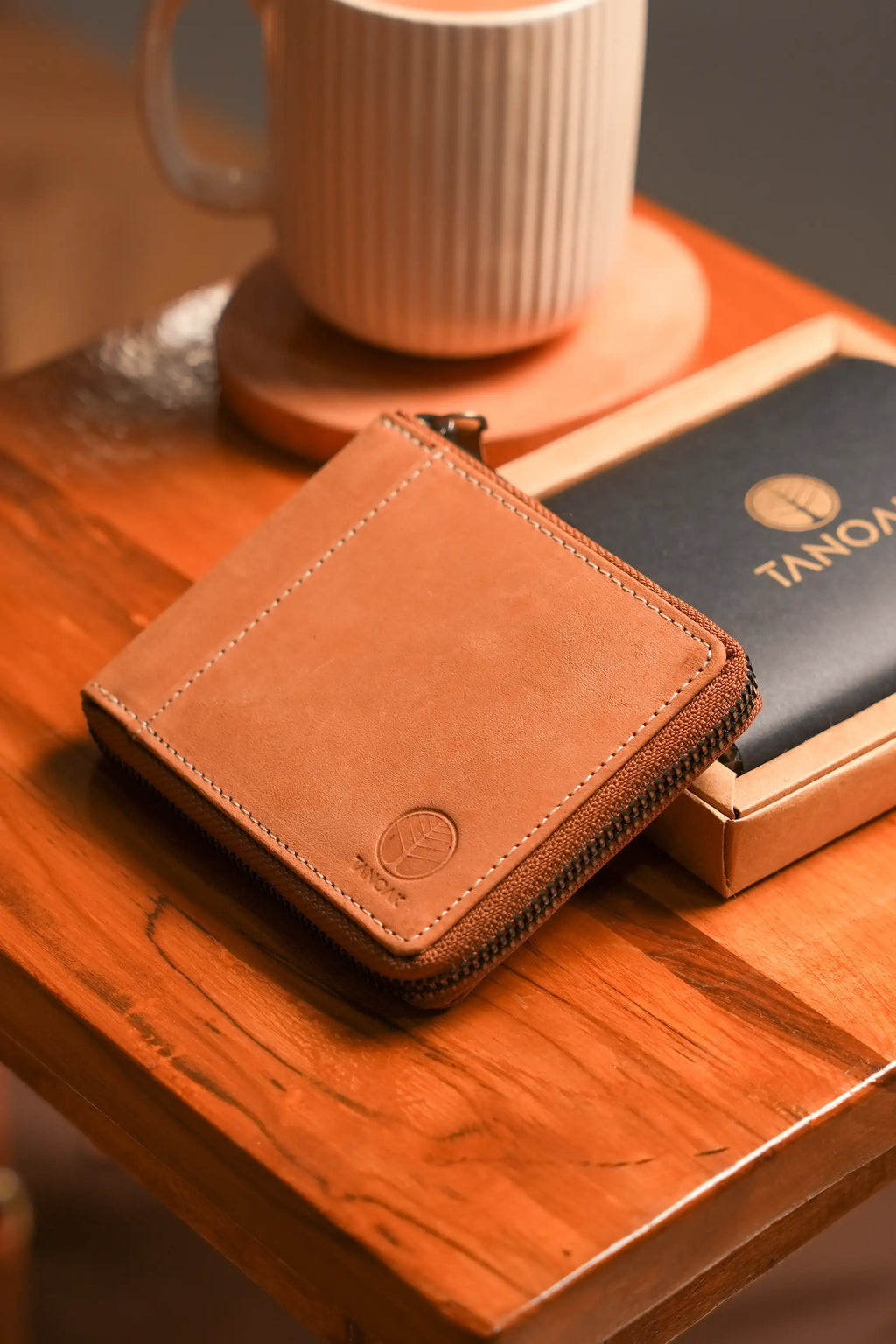 Ellis Zipper Wallet / Sienna Rust