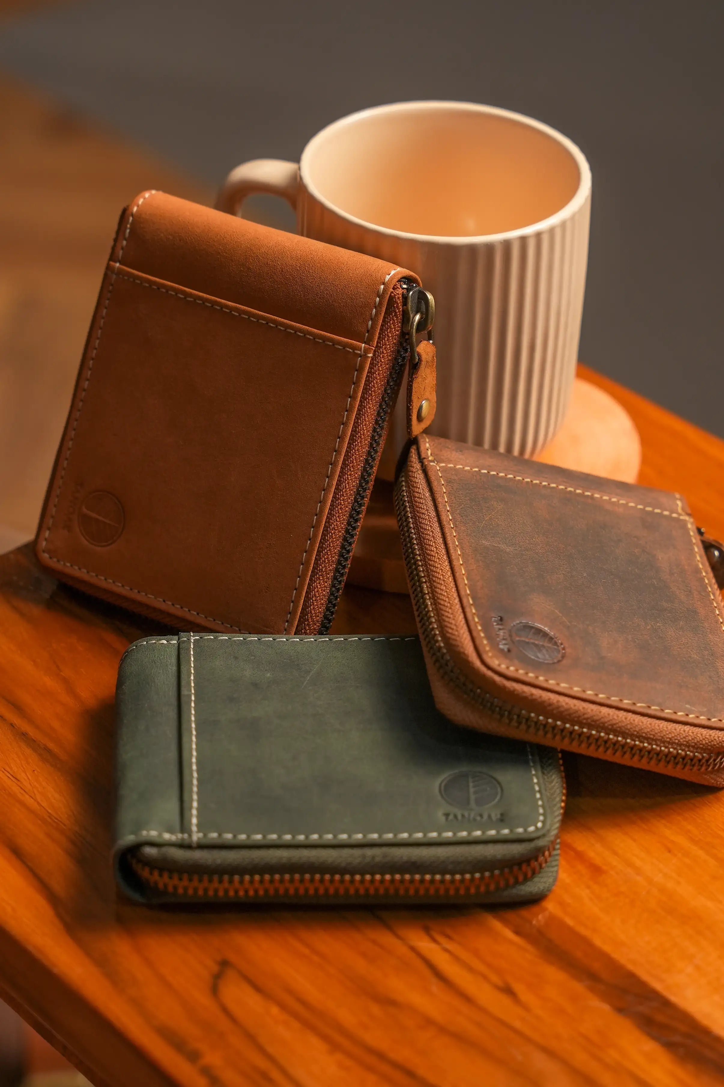 Ellis Zipper Wallet / Sienna Rust