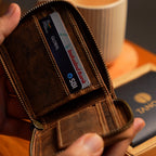 Ellis Zipper Wallet / Rust Brown