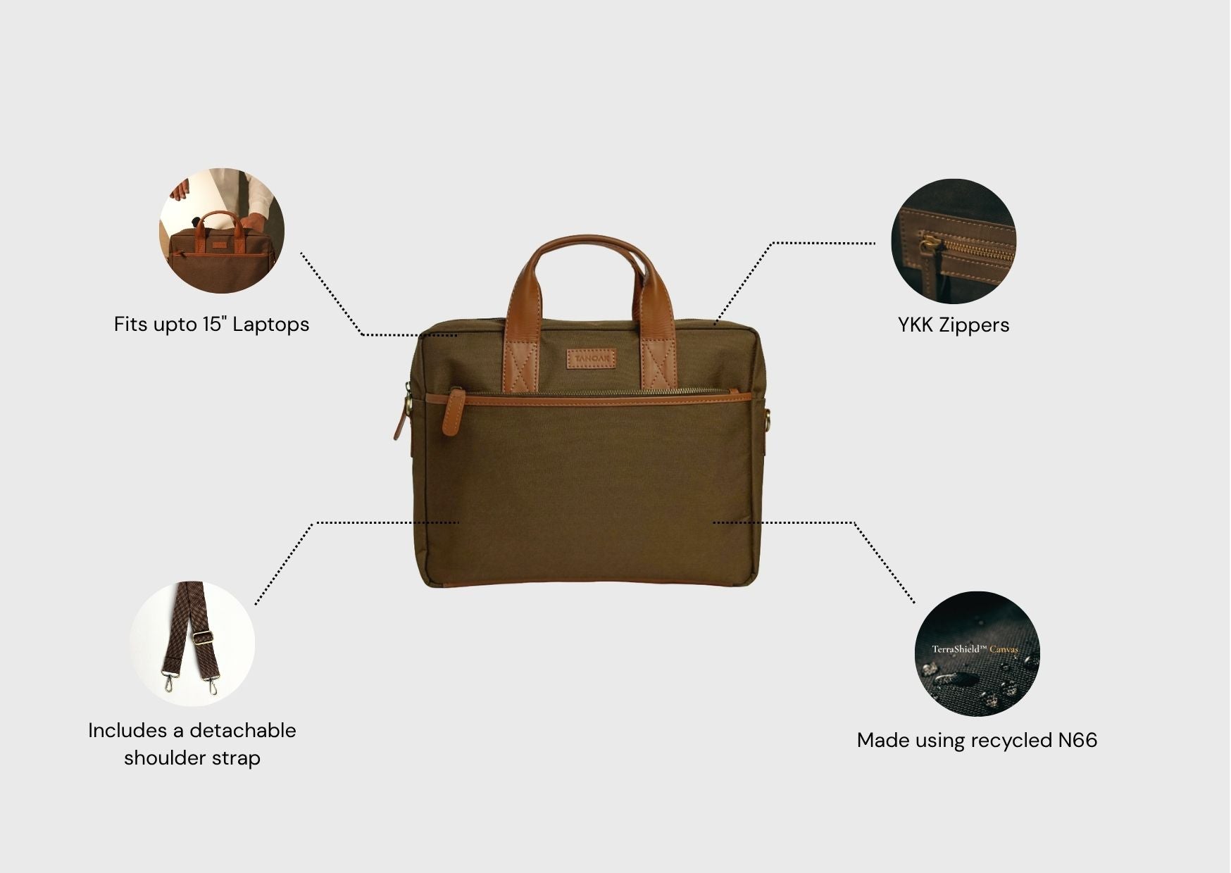 Garrison Briefcase / Walnut Brown