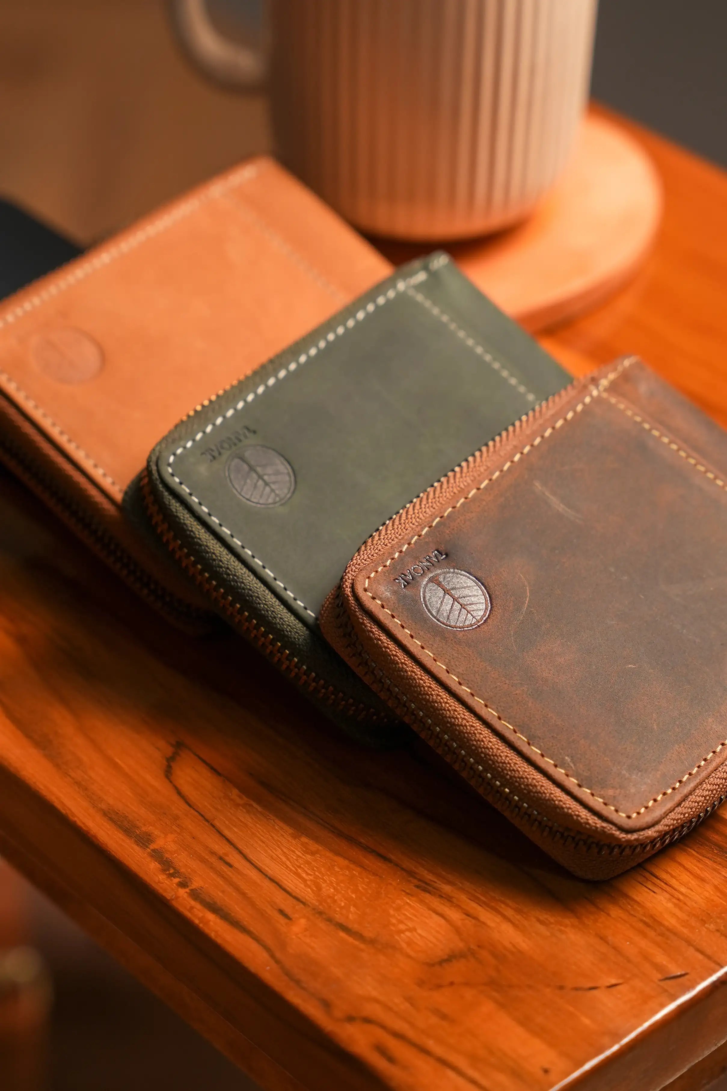 Ellis Zipper Wallet / Sienna Rust