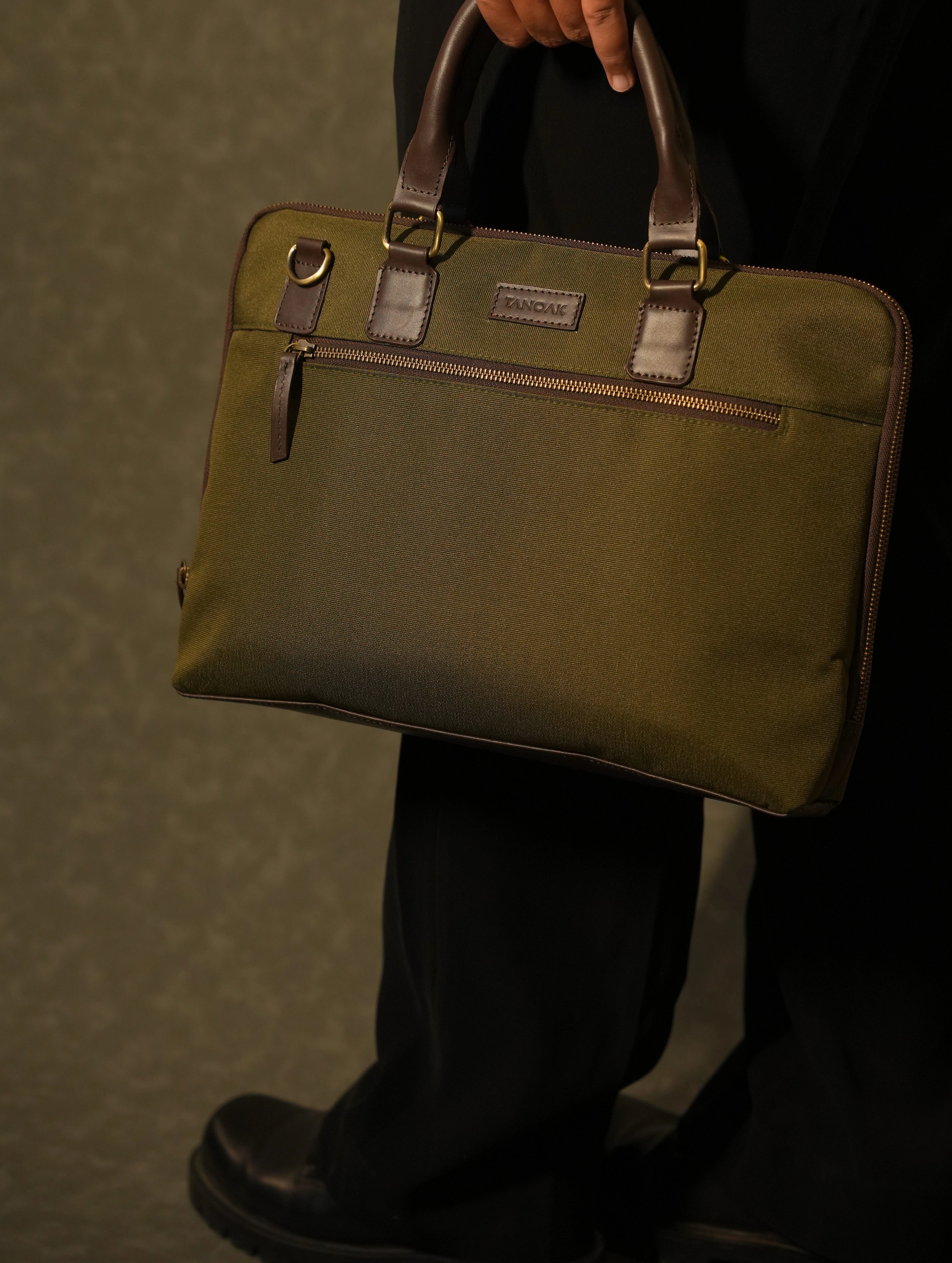 Tanoak Folio Laptop Bag / Olive Reserve
