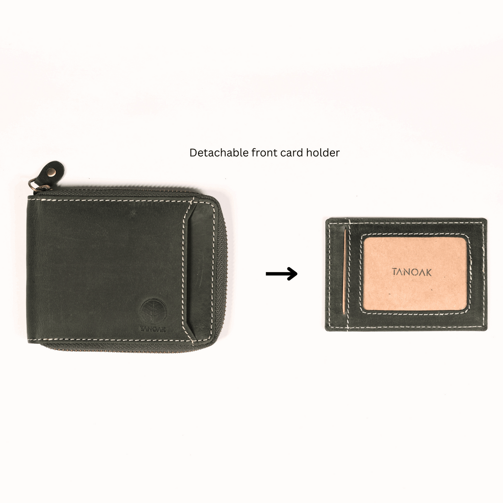 Mason Zipper Wallet / Forest Green