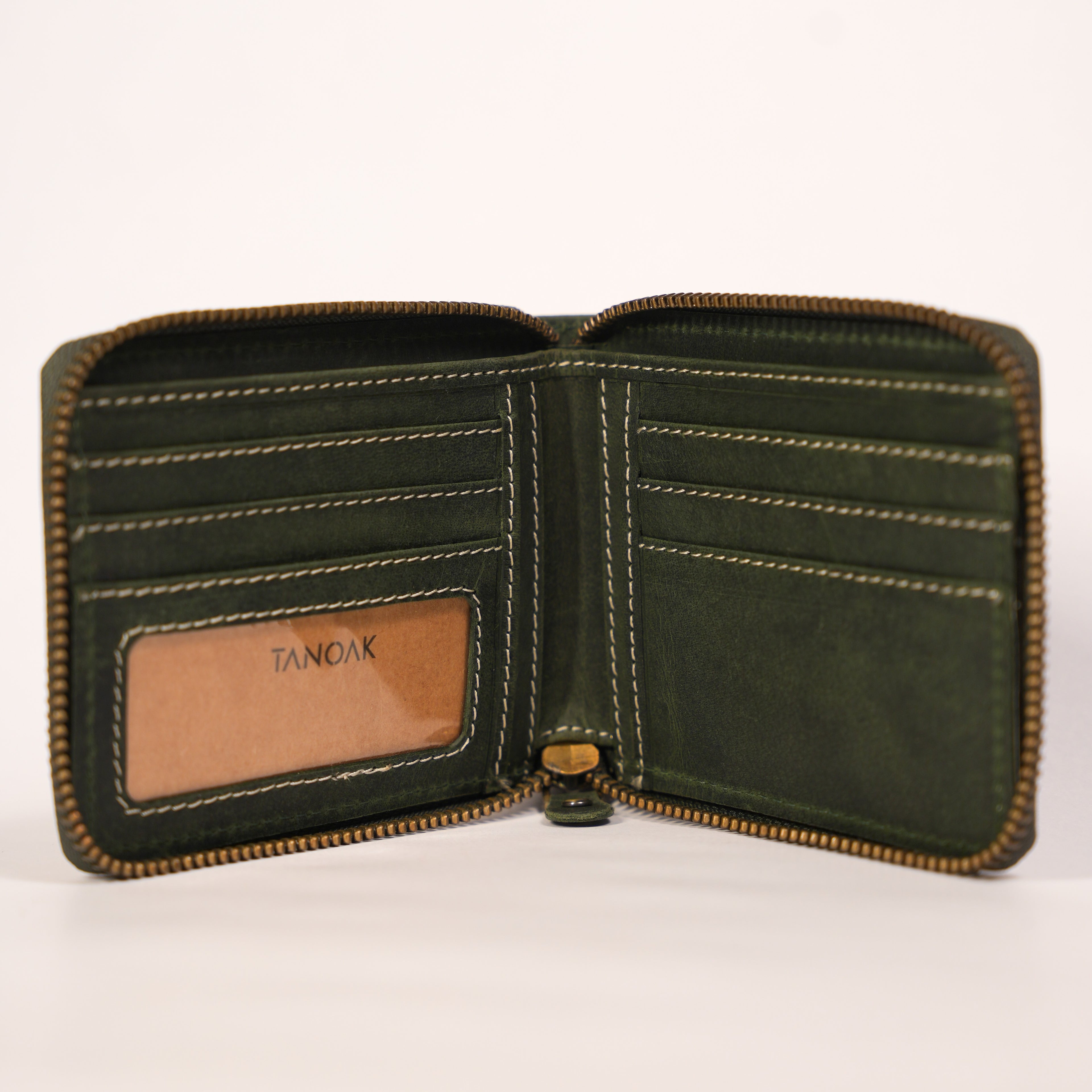 Mason Zipper Wallet / Forest Green