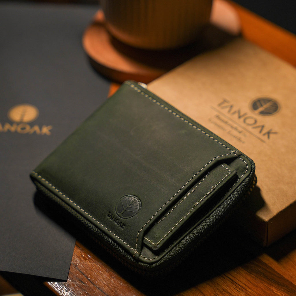 Mason Zipper Wallet / Forest Green