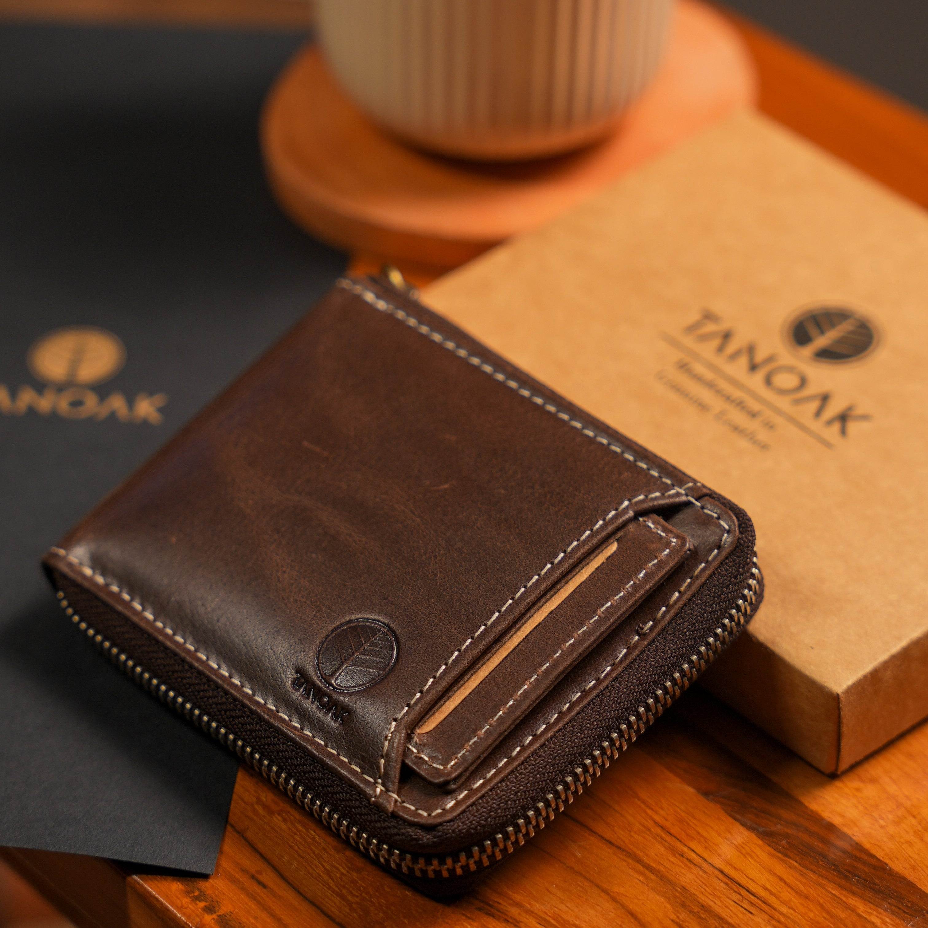 Mason Zipper Wallet / Espresso Brown