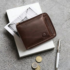 Mason Zipper Wallet / Espresso Brown
