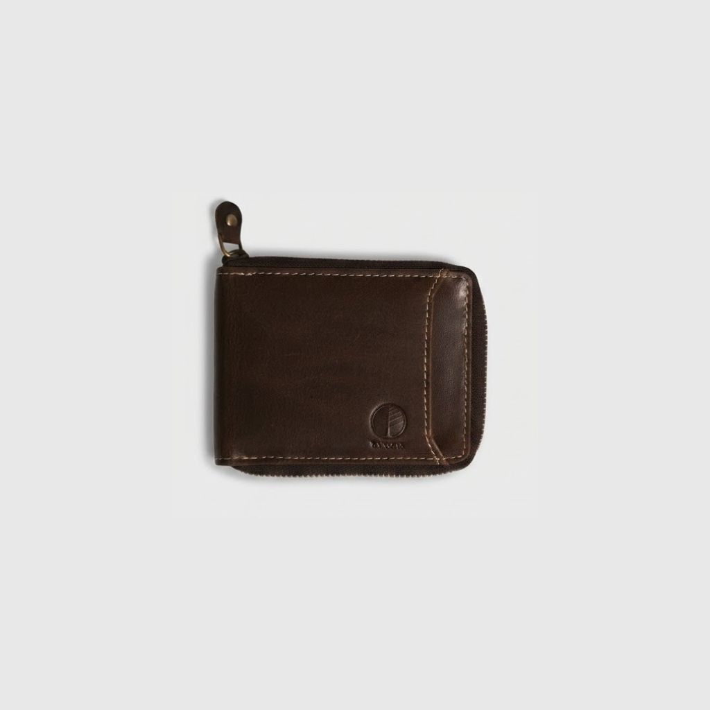 Mason Zipper Wallet / Espresso Brown