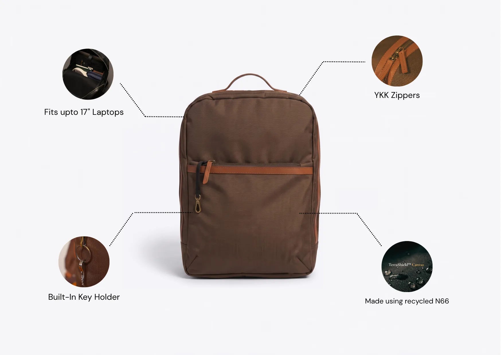 The Alder Backpack / Walnut Brown